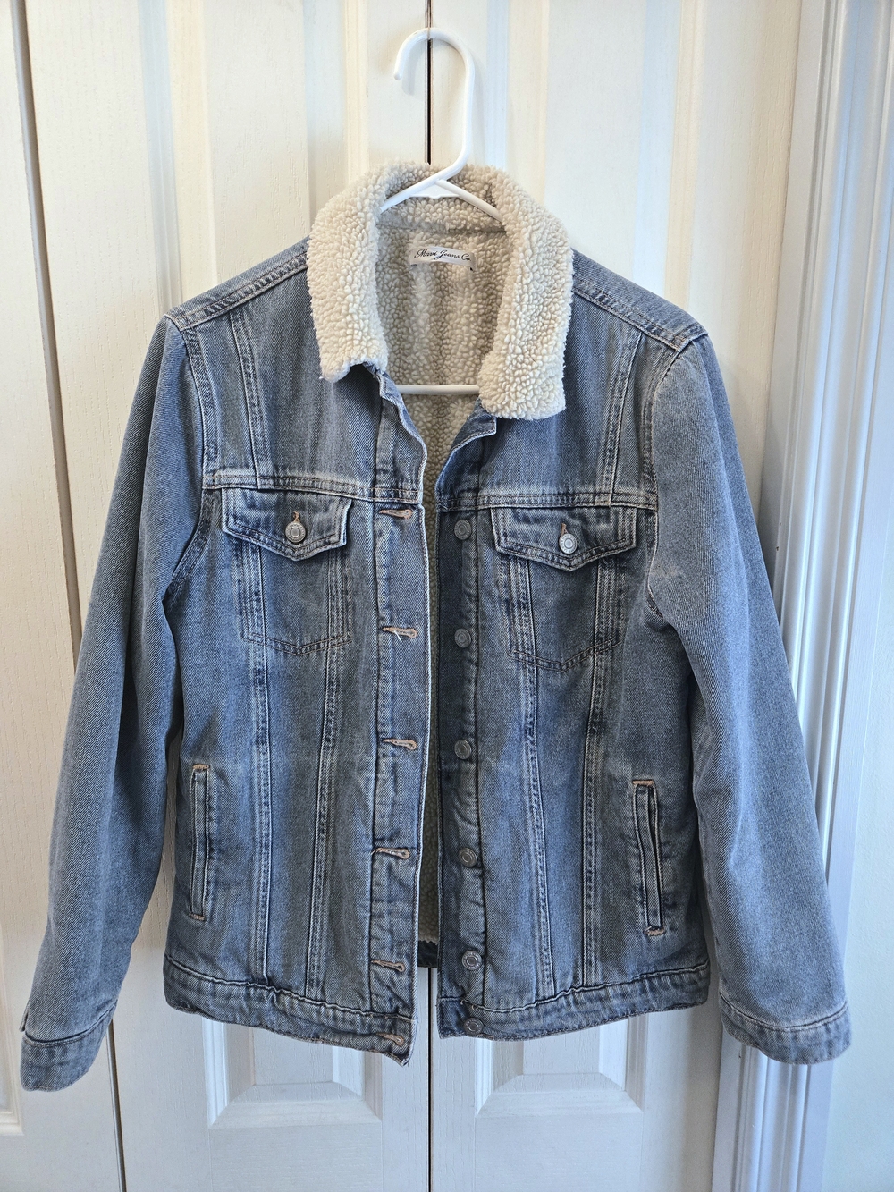 Women's Mavi Sherpa-Lined Light Blue Denim Jacket